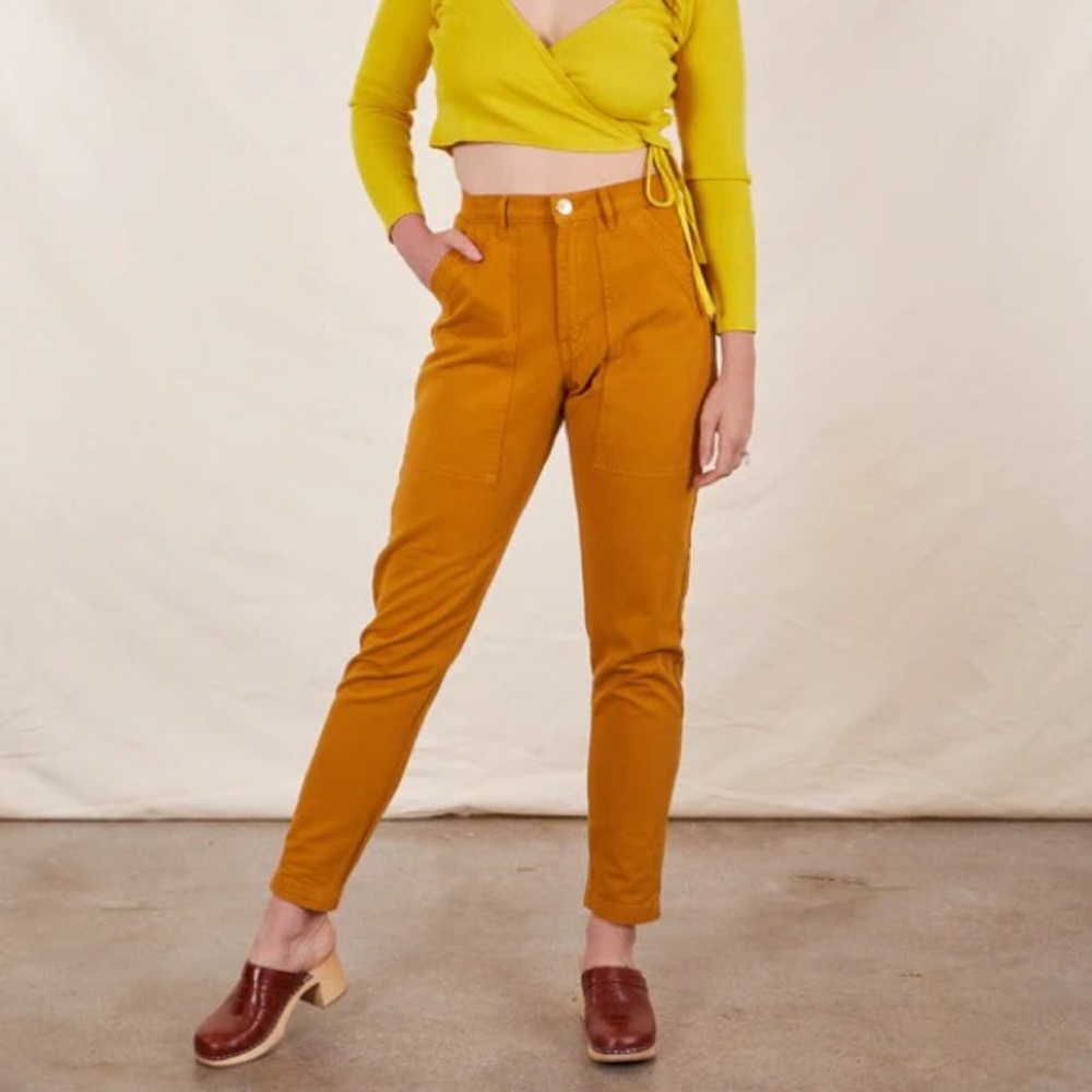 Big Bud Press pencil pants in spicy mustard, size xs